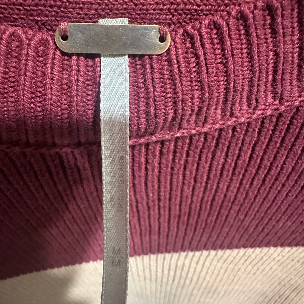 Free People Burgundy, Beige, and Gray Sweater - Picture 2 of 3